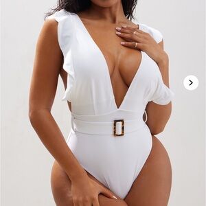 NWT Fashion Nova White One Piece Swimsuit